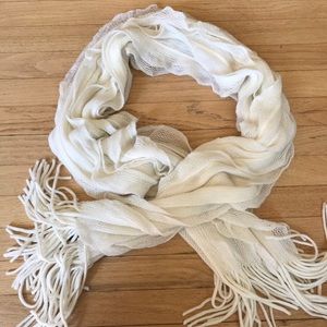 Anne Klein Off-White Knit Scarf